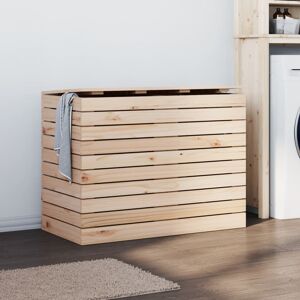 vidaXL Cesto para la ropa sucia madera maciza de pino 88,5x44x66 cm