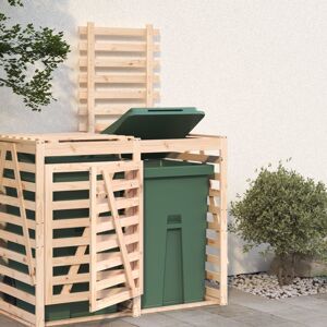 vidaXL Extensión para cobertizo de cubos de basura madera maciza pino