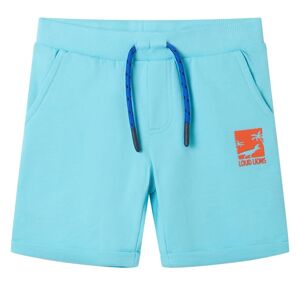 vidaXL Pantalones cortos infantiles con cordón color aguamarina 140