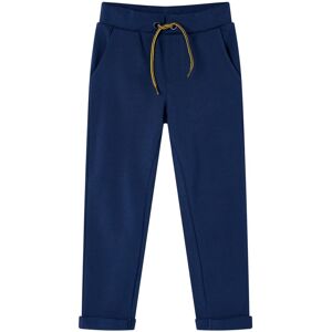 vidaXL Pantalones infantiles con cordón azul marino 140