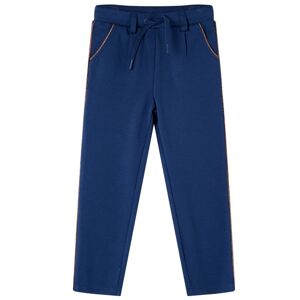 vidaXL Pantalones infantiles con cordón azul marino 140