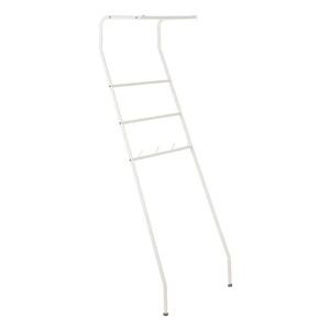 LOLAhome Perchero escalera blanco de metal de 60x25x155 cm