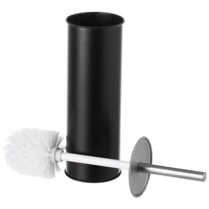 LOLAhome Escobilla de baño negro de metal y polipropileno de Ø 9x38 cm