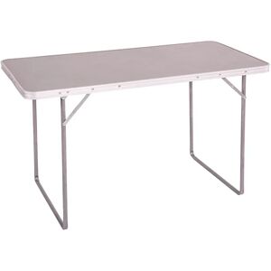 LOLAhome Mesa de camping plegable de acero con encimera efecto madera gris de 120x60x70 cm