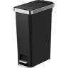 EKO Cubo con pedal Hana Slim, capacidad 40 l, A x H x P 265 x 645 x 455 mm, negro