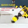Heal Care Kit de cepillo de cepillo de fregado eléctrico 3Pcs / Set Cepillo de limpieza redondo de plástico para alfombras de vidrio neumáticos de coche Cepillos de nylon 2 / 3.5 / 4 ''