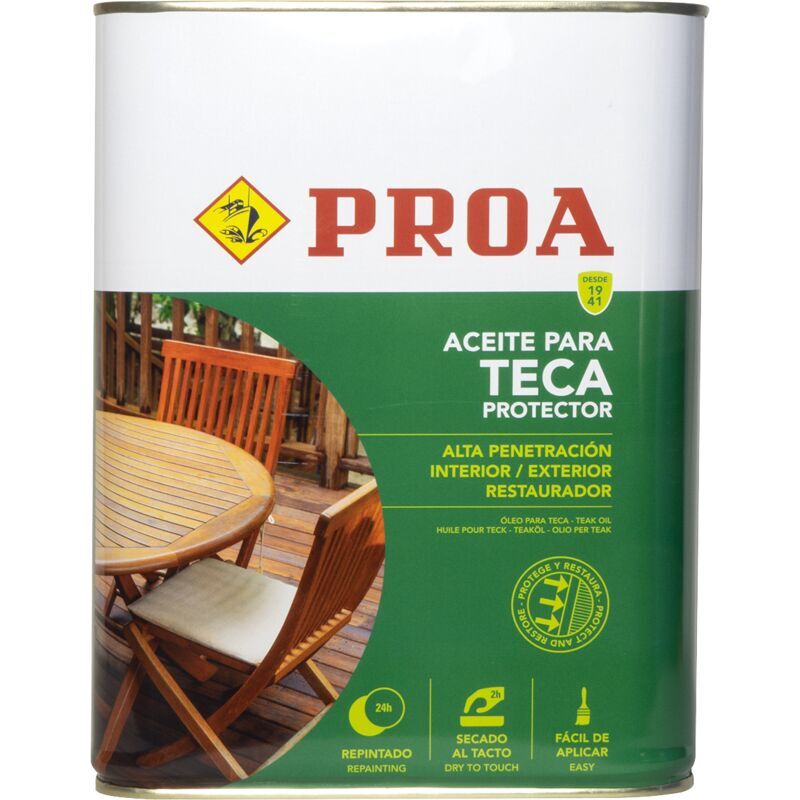 PROA Aceite para Teca, Transparente 4lts