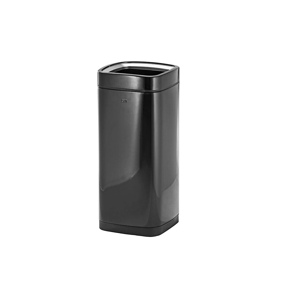 EKO Papelera con recipiente interior, capacidad 35 l, en negro