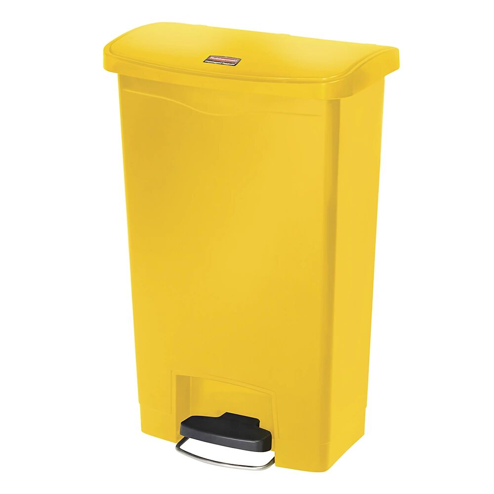 Rubbermaid Colector de residuos con pedal SLIM JIM®, capacidad 50 l, A x H x P 456 x 719 x 292 mm, amarillo
