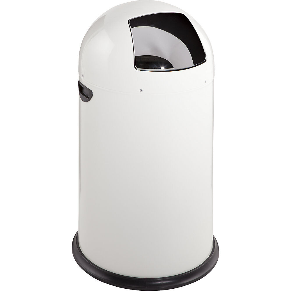 VAR Cubo de basura con trampilla, capacidad 40 l, altura 740 mm, blanco