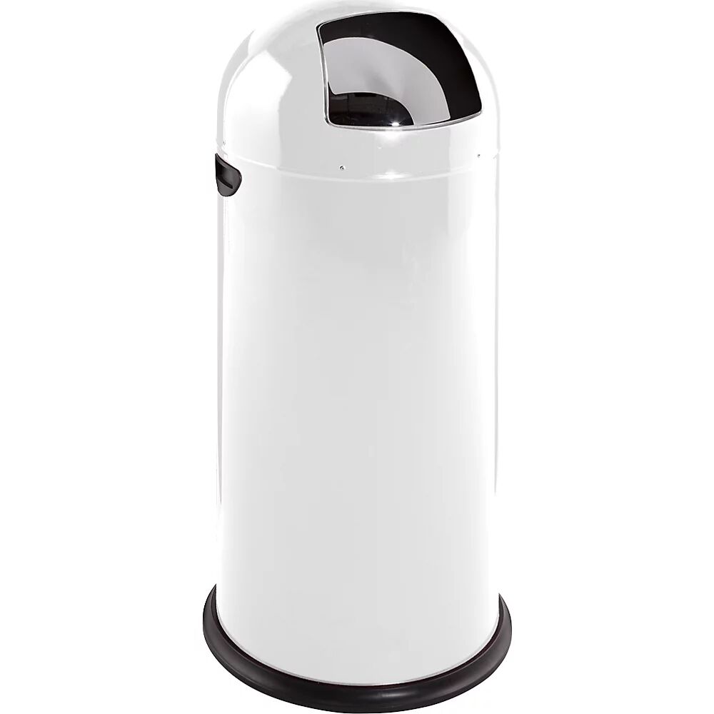 VAR Cubo de basura con trampilla, capacidad 52 l, altura 890 mm, blanco