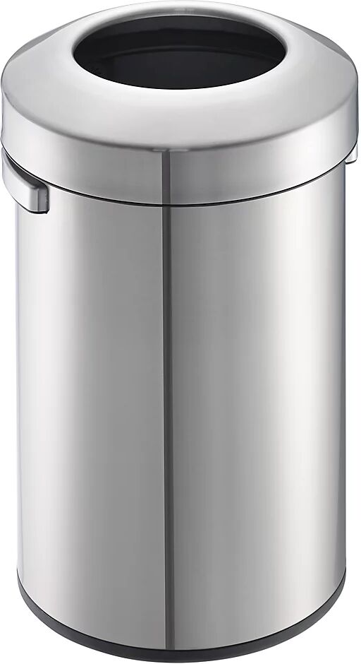 EKO Colector de residuos grande de diseño, capacidad 60 l, H x Ø 667 x 405 mm, acero inoxidable