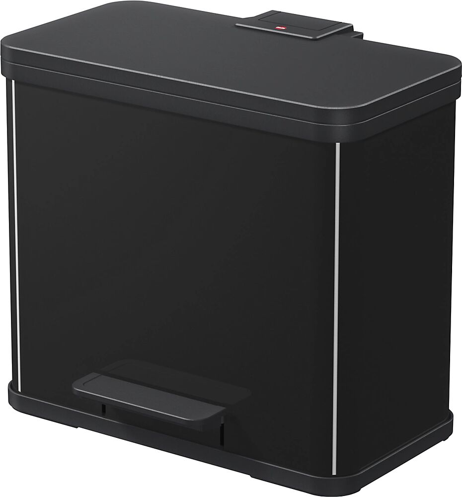 Hailo Colector de residuos ecológico con pedal, duo Plus L, capacidad 9 + 17 l, negro