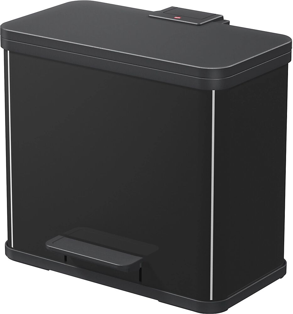 Hailo Colector de residuos ecológico con pedal, trio Plus L, capacidad 3 x 9 l, negro