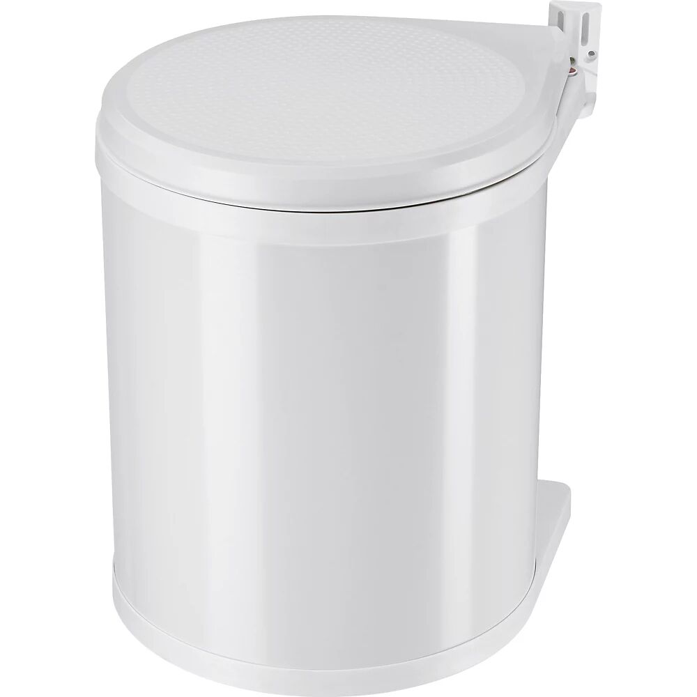 Hailo Cubo de basura empotrable Compact-Box M, con sistema de elevación de la tapa, 1 x 15 l, blanco
