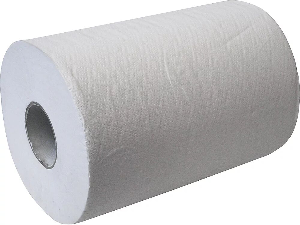 CWS Rollo de toallas de papel, celulosa, blanco puro, de 2 capas, anchura 215 mm, UE 6 rollos