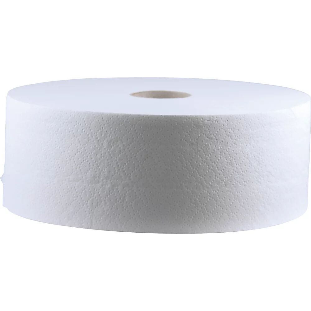 CWS Papel higiénico tissue en rollos grandes, reciclado, 2 capas, blanco, UE 6 rollos