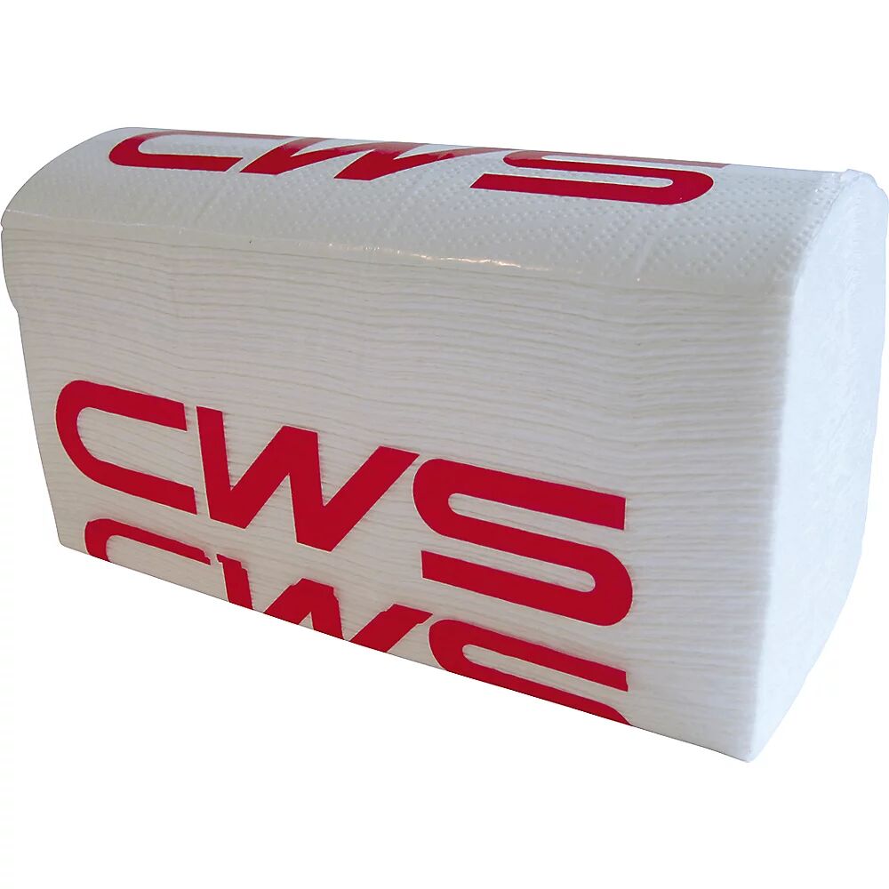 CWS Toallas de papel plegadas en M, celulosa, de 3 capas, blanco puro, UE de 2500 unid.