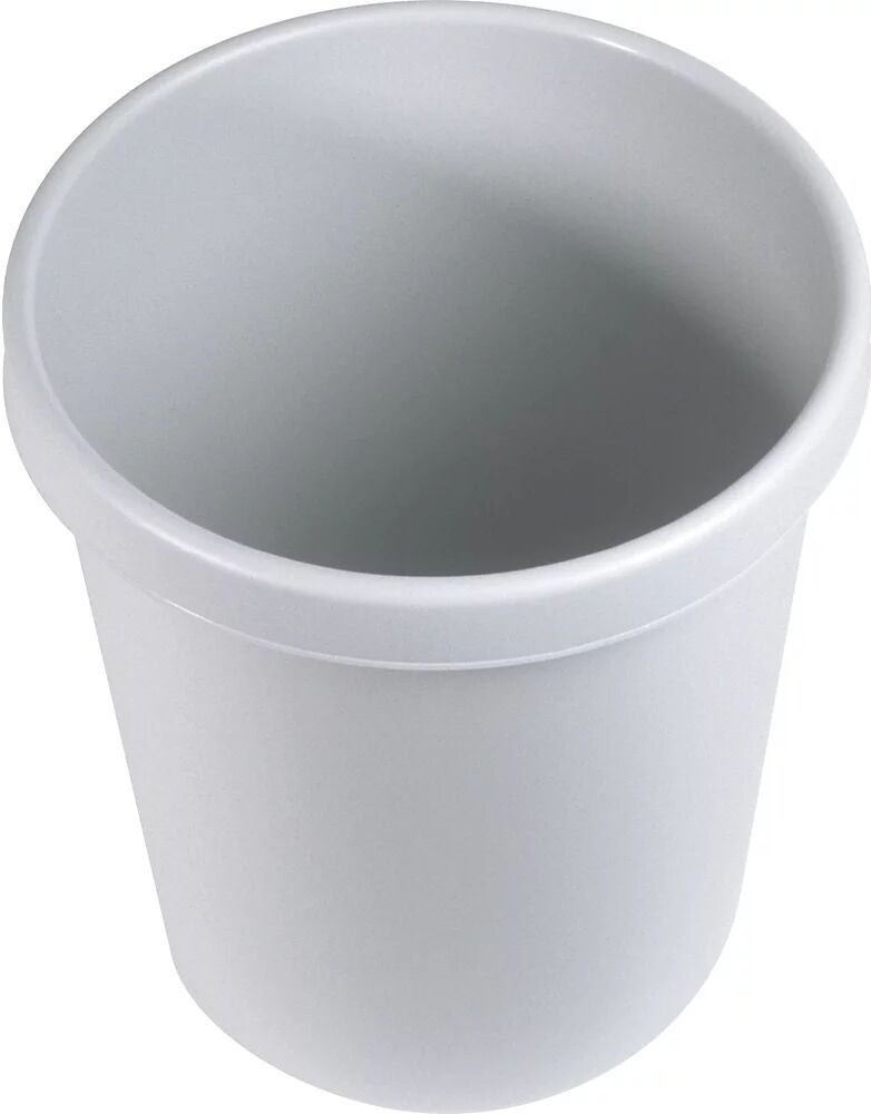 helit Papelera de plástico, capacidad 45 l, UE 2 unid., H x Ø 480 x 390 mm, gris luminoso