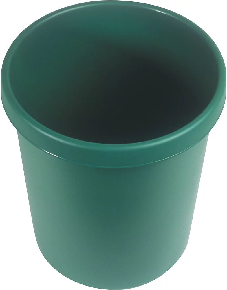 helit Papelera de plástico, capacidad 30 l, UE 5 unid., H x Ø 405 x 350 mm, verde