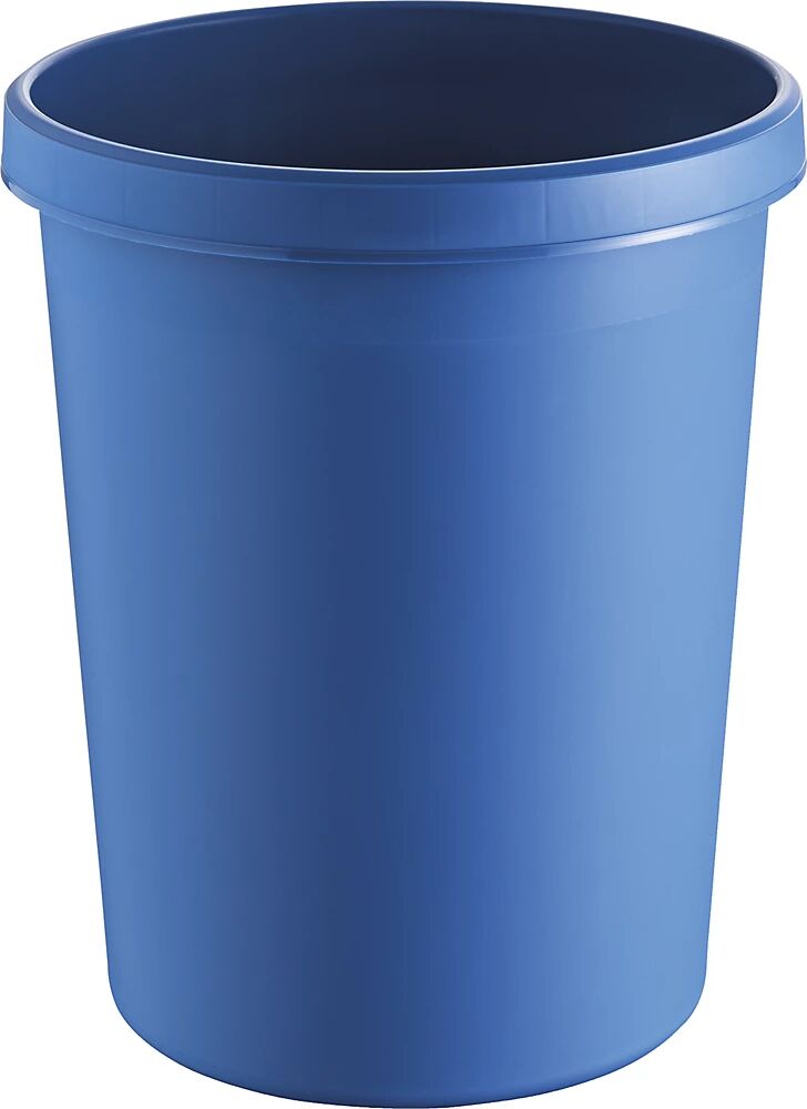 helit Papelera de plástico, capacidad 45 l, UE 2 unid., H x Ø 480 x 390 mm, azul