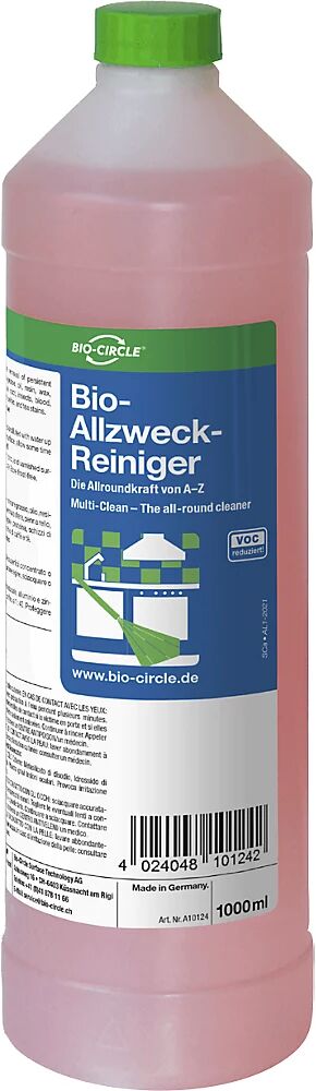 Bio-Circle Limpiador ecológico multiusos, UE 10 botes de 1 l, 5 botes de spray PET + 5 recambios