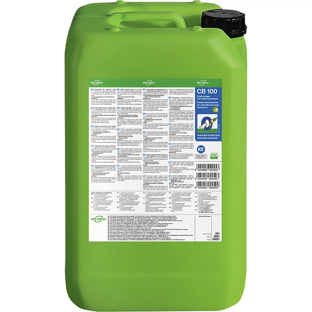 Bio-Circle Limpiador industrial CB 100, capacidad 20 l, disuelve la grasa