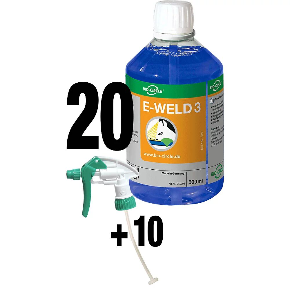 Bio-Circle Spray de protección para la soldadura E-WELD 3, UE 20 unid. + 10 pulverizadores, limpieza y desengrase