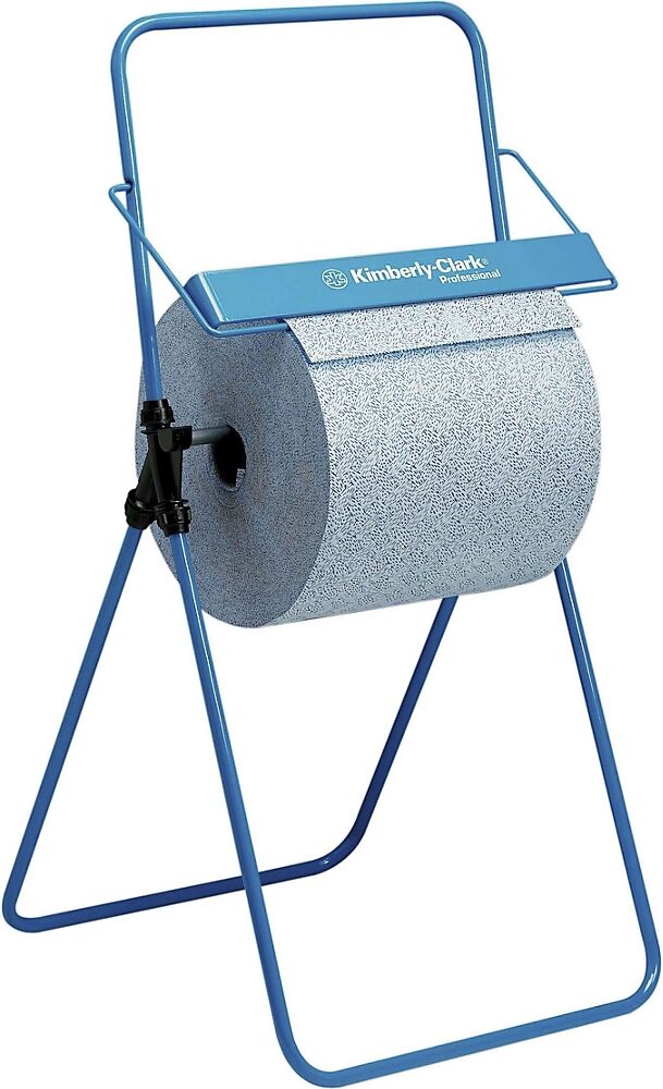 Kimberly-Clark Soporte de pie para rollos de papel de limpieza, con poste, azul