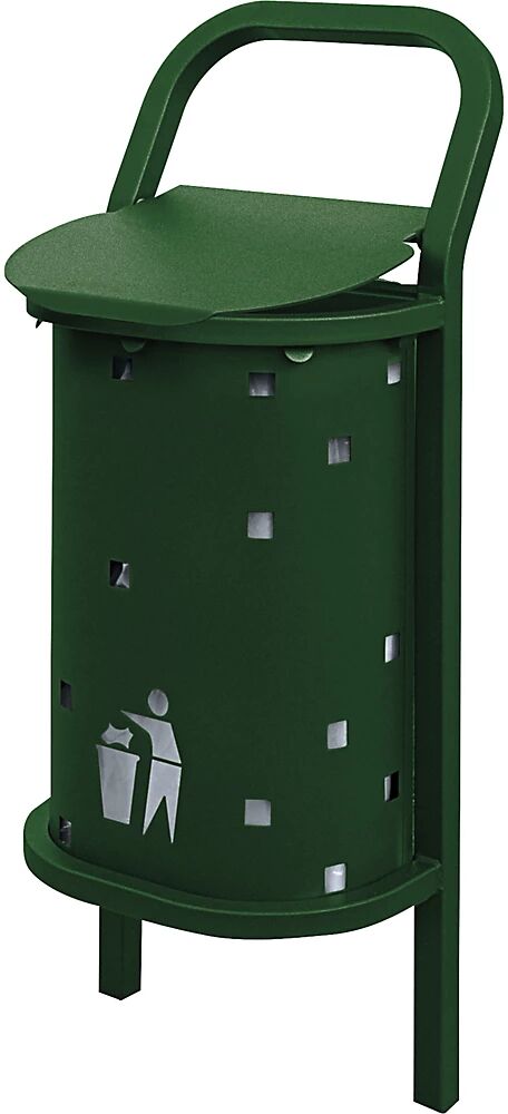 PROCITY Papelera para exteriores CONVI®, capacidad 50 l, verde