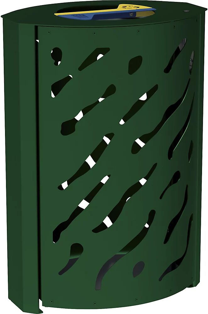 PROCITY Papelera para exteriores VENEDIG, capacidad 2 x 60 l, verde