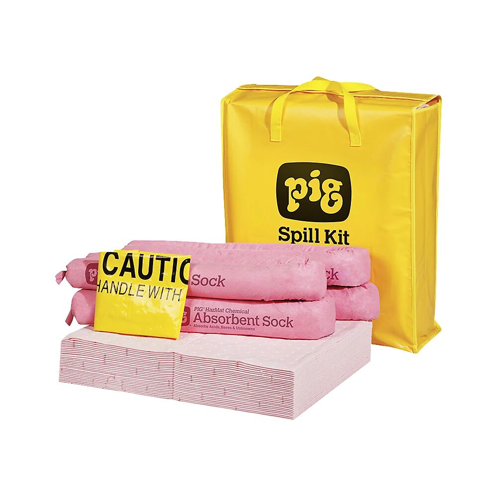 PIG Kit de emergencia en bolsa, modelo para sustancias químicas, absorbe 34,7 l