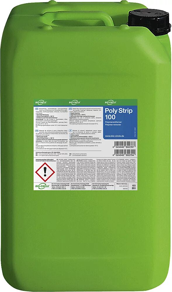 Bio-Circle Limpiador universal Poly Strip 100, en bidón de plástico, contenido 20 l