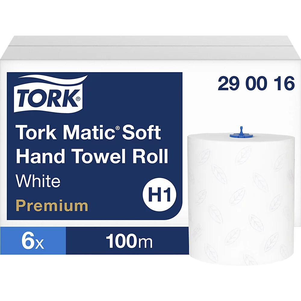 TORK Toallas de papel suaves Matic®, UE 6 rollos de 100 m cada uno, de 2 capas