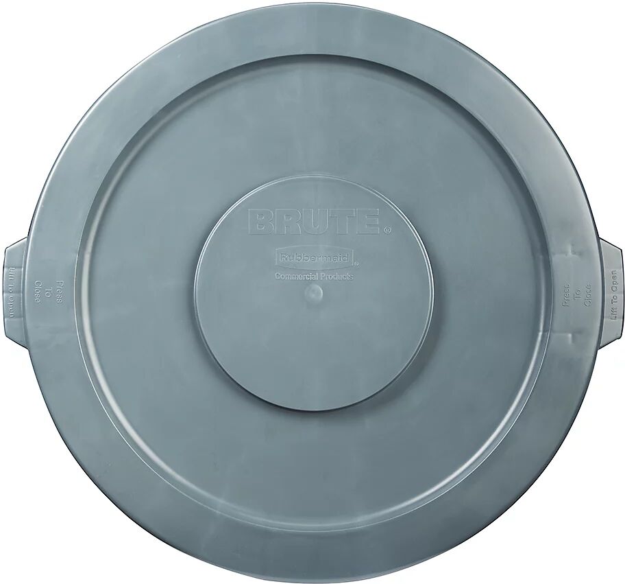 Rubbermaid Tapa plana, redonda, para recipientes con capacidad para 208 litros, gris