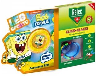 Relec Pulsera Antimosquitos Click Clack Bob Esponja