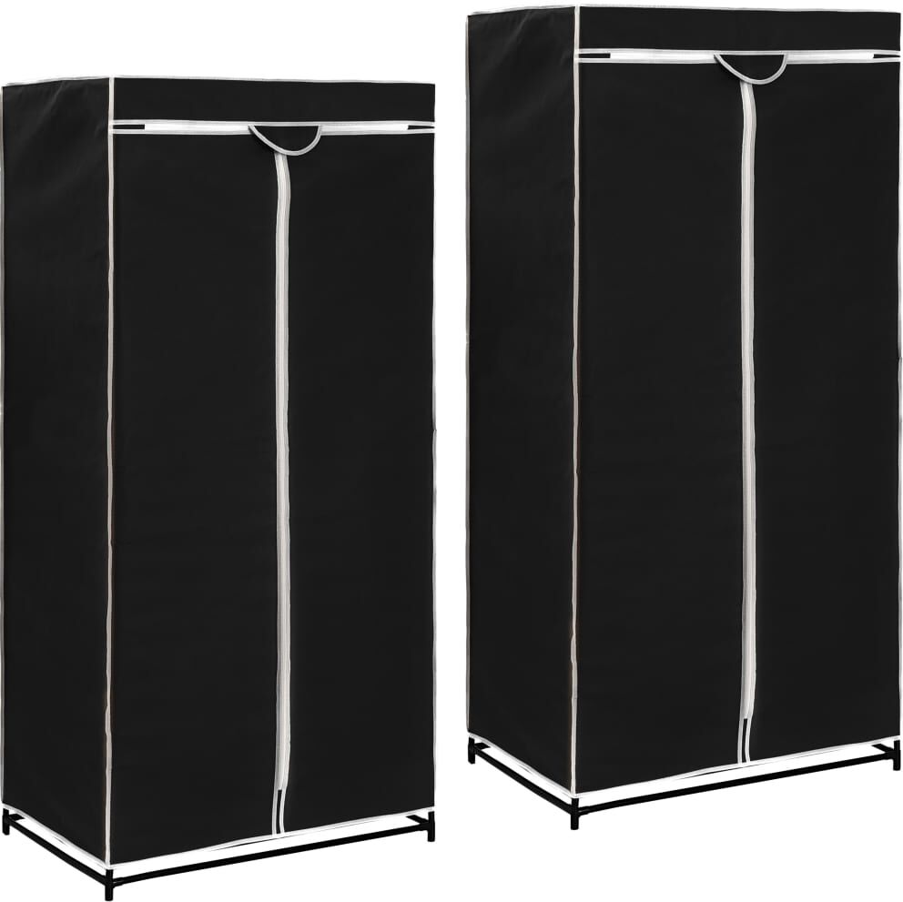 vidaXL Armarios 2 unidades negro 75x50x160 cm