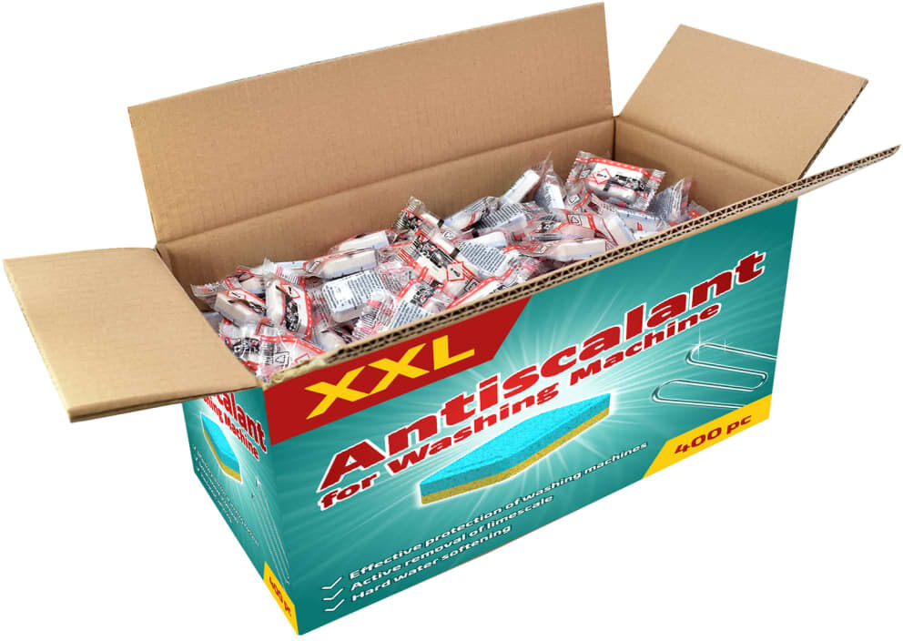 vidaXL Pastillas de detergente de lavadora 400uds contra cal suciedad