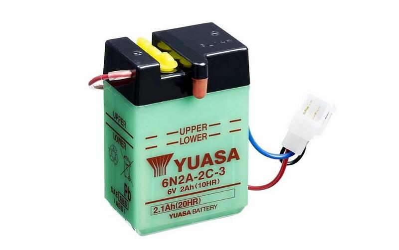 YUASA Batería  Convencional Sin Acid Pack - 6N2A-2C-3 Batería sin paquete ácido -  (70 mm)