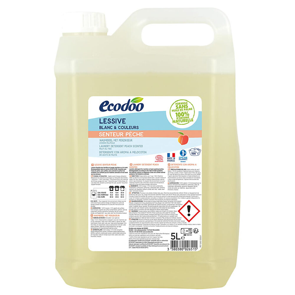 Ecodoo Detergente líquido con aroma a Melocotón (5 litros)