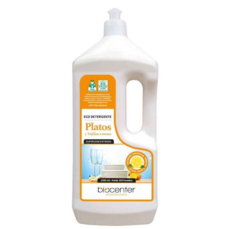 Biocenter Eco detergente para platos y vajillas a mano (1 litro)