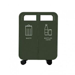 TreCe Lajitteluastia Cloud, Yhdistelmä Waste & Bottles/Cans, Väri Metsänvihreä