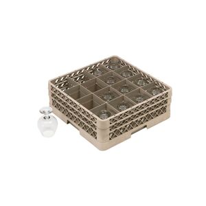 GGM GASTRO - Panier à verres - Rack-Master - 500x500mm - 16 compartiments - 114X114mm Beige