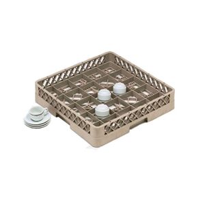 GGM GASTRO - Panier de rinçage pour tasses - 500x500mm - 25 compartiments - 90x90mm Beige