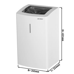 GGM GASTRO - AIR-WOLF Poubelle - 25L - Acier inoxydable blanc