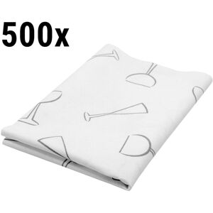 GGM Gastro - Chiffons de polissage en microfibre Evo - 40 cm x 60 cm - Lot de 500 pieces Blanc