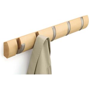 - Flip hook porte-manteau 5 pièces, naturel