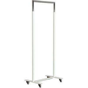 Frost - Bukto Porte-manteau a roulettes de 60 cm, acier inoxydable poli / blanc