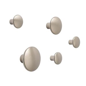Muuto - Crochets muraux The Dots Metal set of 5, taupe