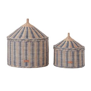 OYOY - Circus Panier de rangement, bleu (set de 2)